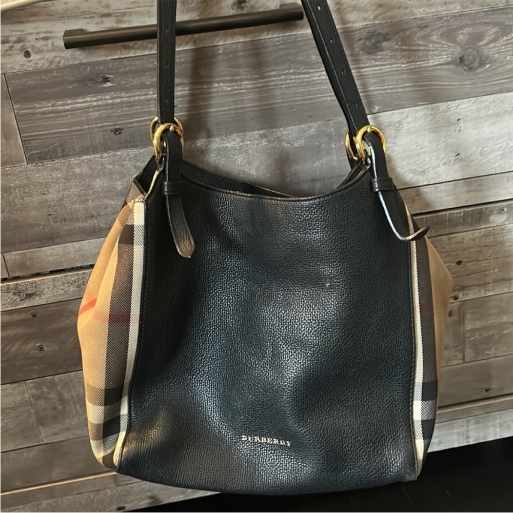 Authentic Burberry Checkered Canterbury Tote Bag